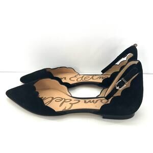 Sam Edelman Rowan Suede Scalloped Sling Back Women’s Sandals Shoes